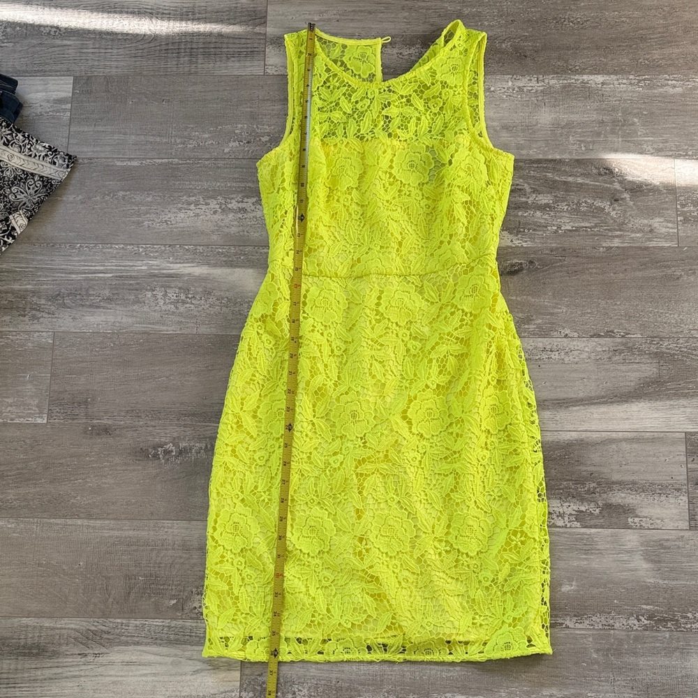J. Crew Neon Lace Midi Dress